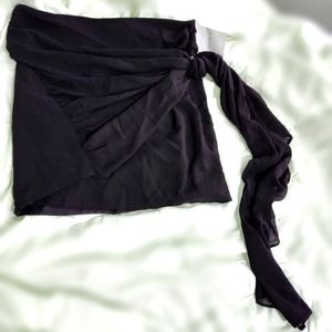 NWT Forever 21 Black Sheer Mini Skirt Large